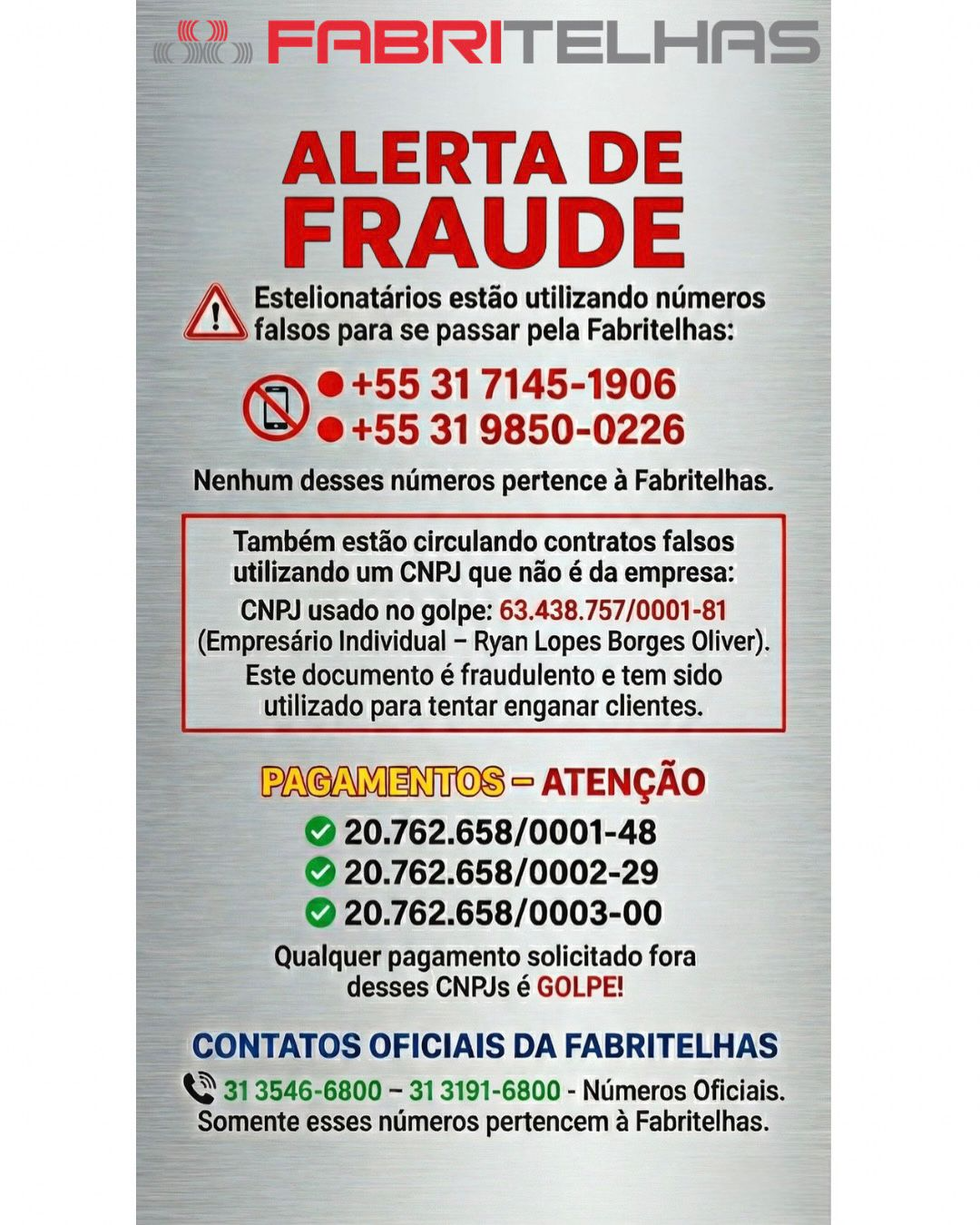 Alerta de Fraude
